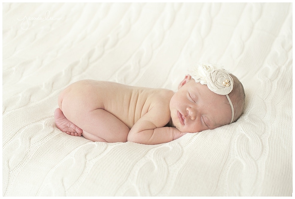 Denver Newborn Photographer, baby on belly