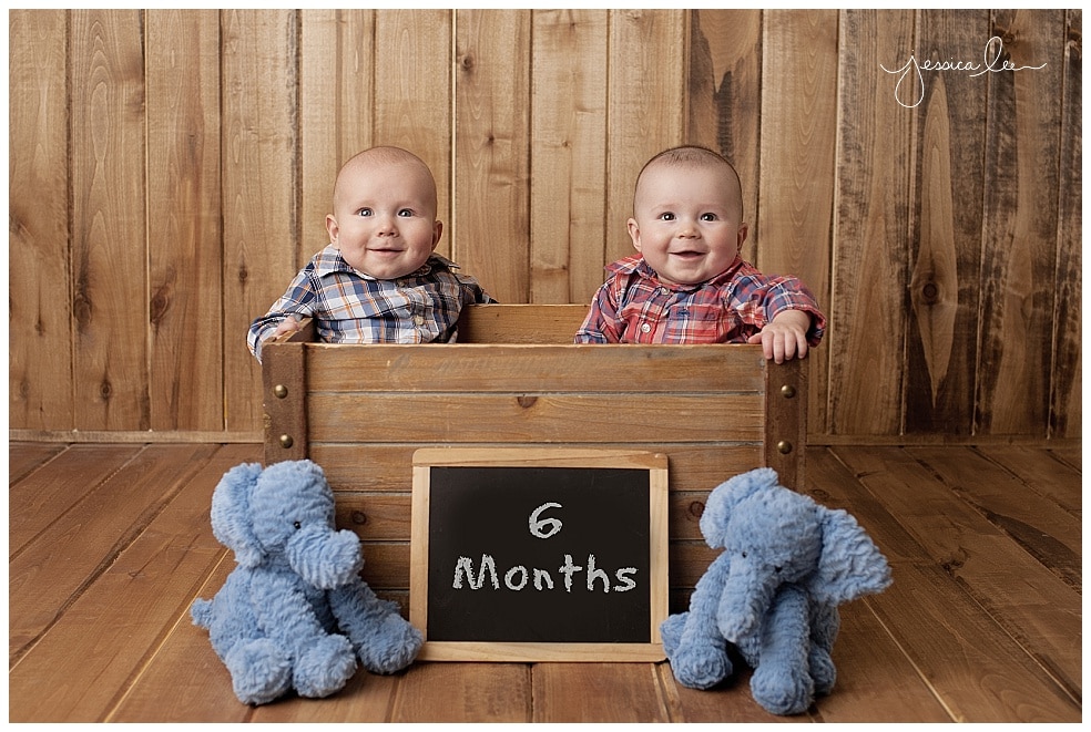 Baby Photographer Boulder, twins 6 months old boulder