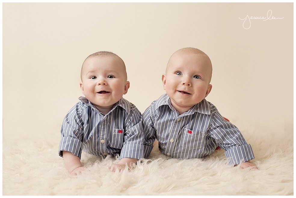 Baby Photographer Boulder, 6 month twins in Colorado