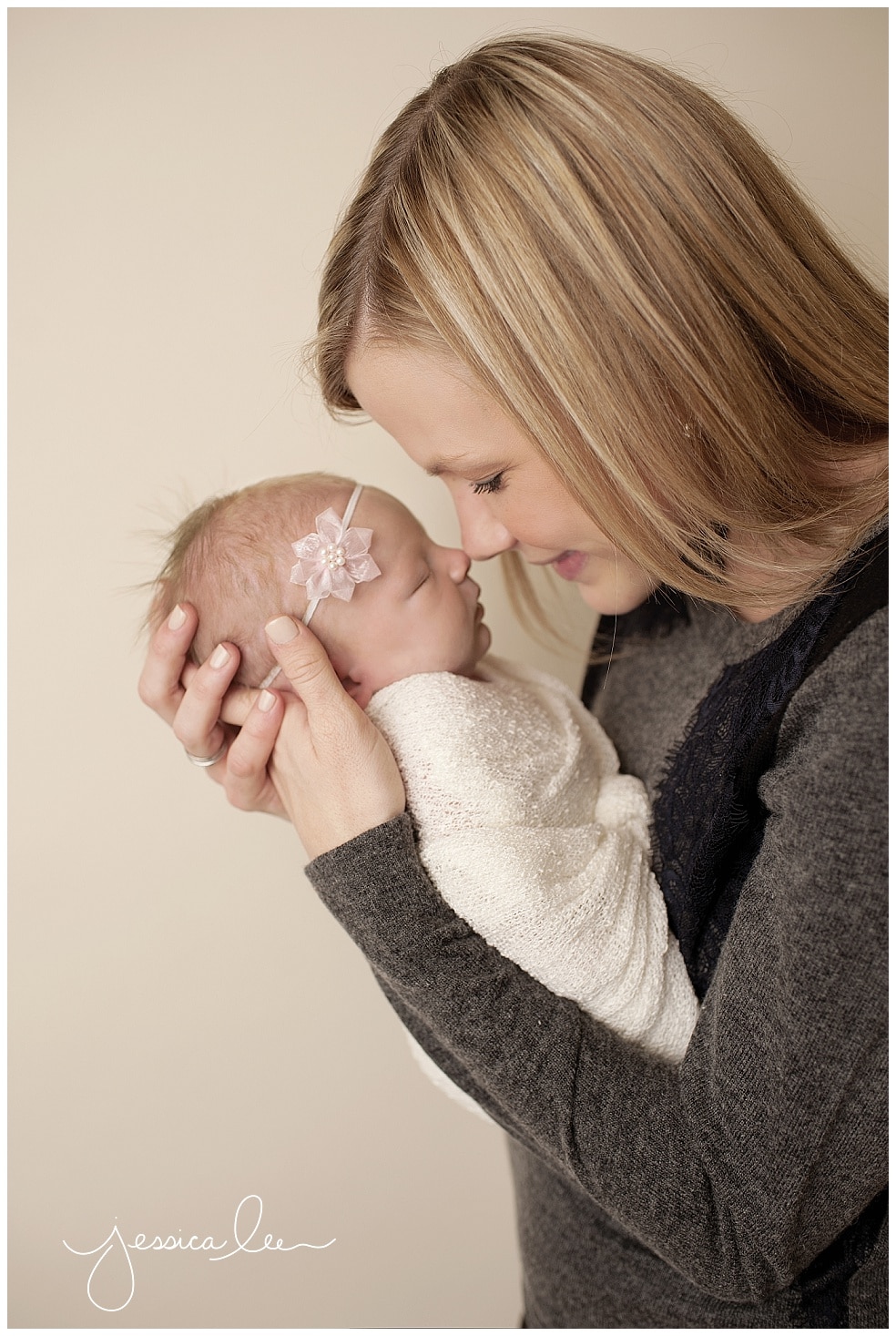 Newborn Photography Boulder, newborn nose to nose with mom