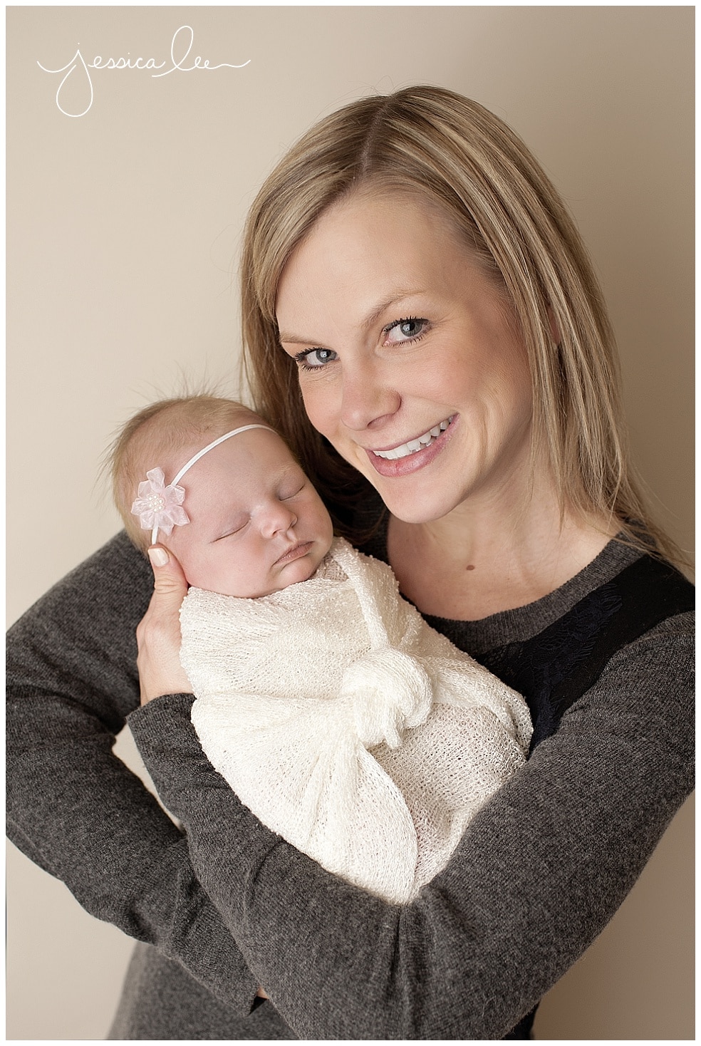 Newborn Photography Boulder, mom with newborn baby