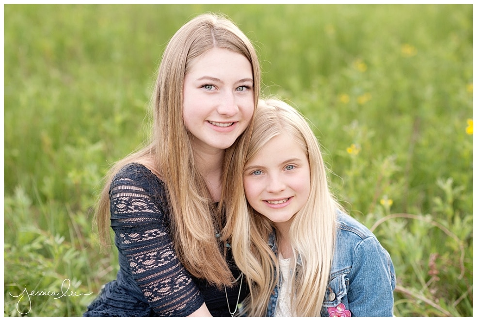 Boulder Family Photographer, sisters posing together