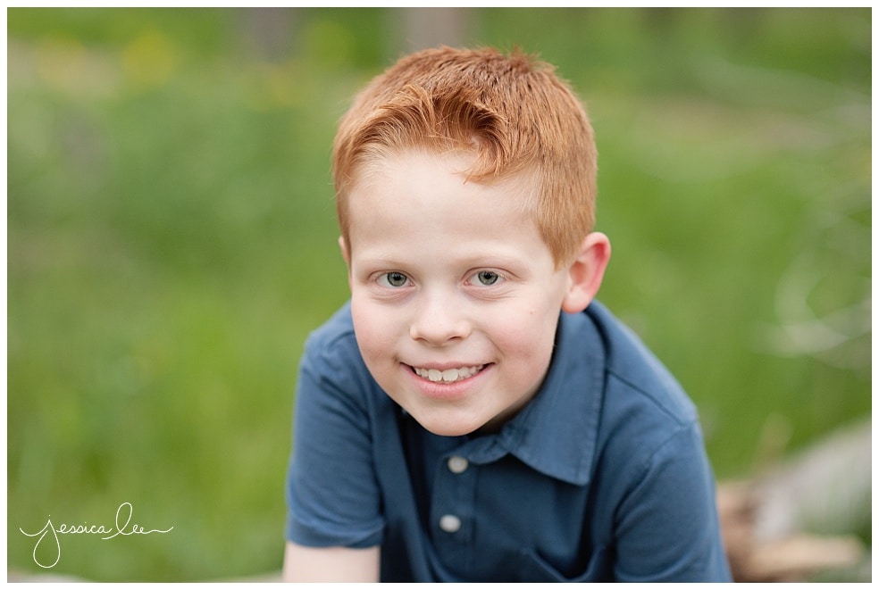 Family Photographer Boulder, Boy with red hair