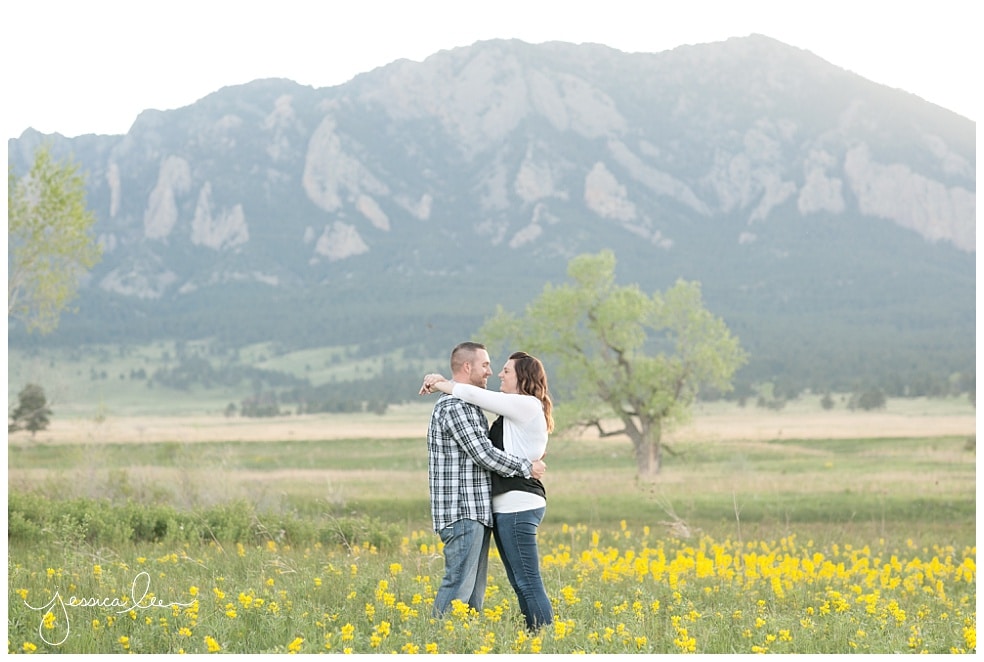 Denver Family Photographer, couple with mountains views
