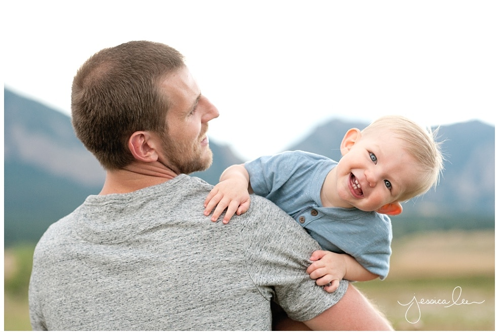 Lafayette Colorado Family Photographer, Jessica Lee Photography, dad with son in Boulder