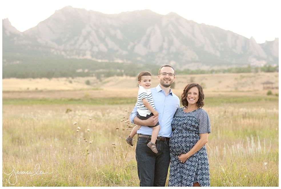 Boulder maternity photographer, family of three