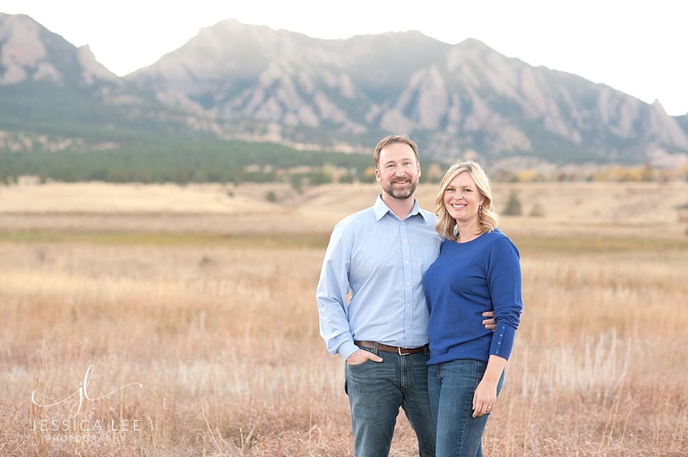 Longmont Family Photographer, couple in front of the mountains