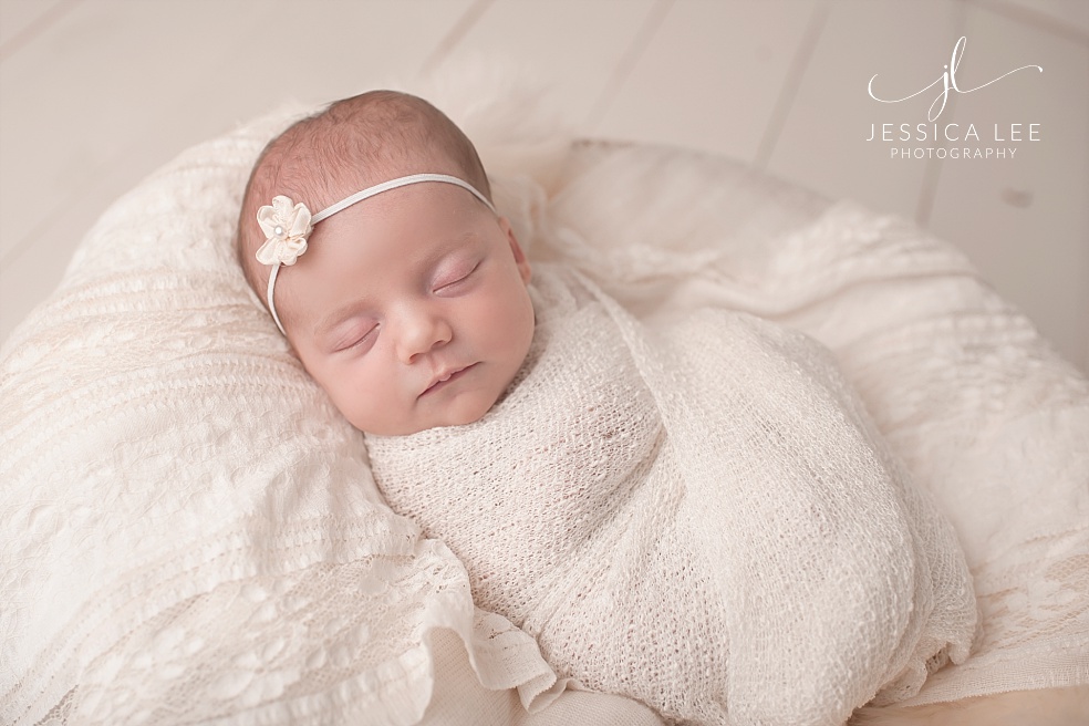 Broomfield Colorado Newborn Photographer, newborn with all white colors