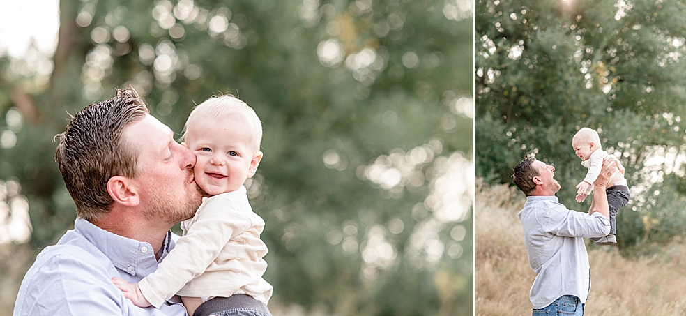 Dad kissing his toddler baby boy | Photo by Madison Alabama Baby Photographer Jessica Lee