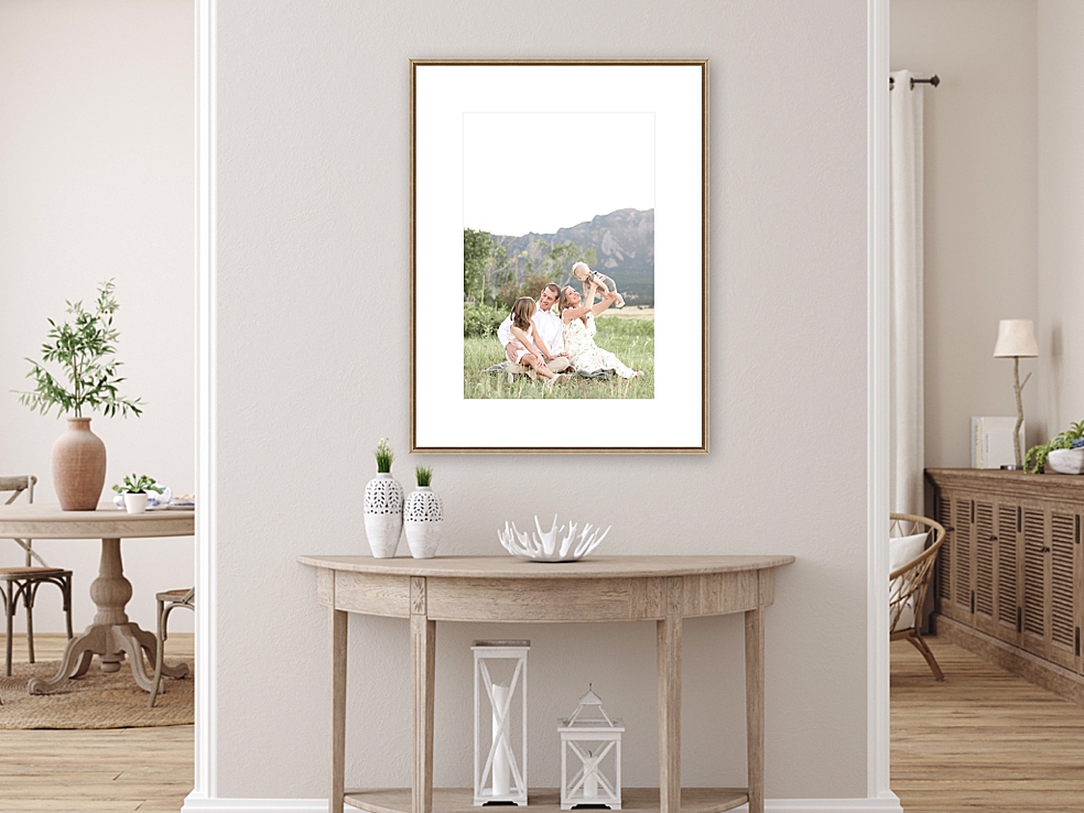 Family portrait above an entryway table | Madison Alabama Full Service Photographer Jessica Lee 