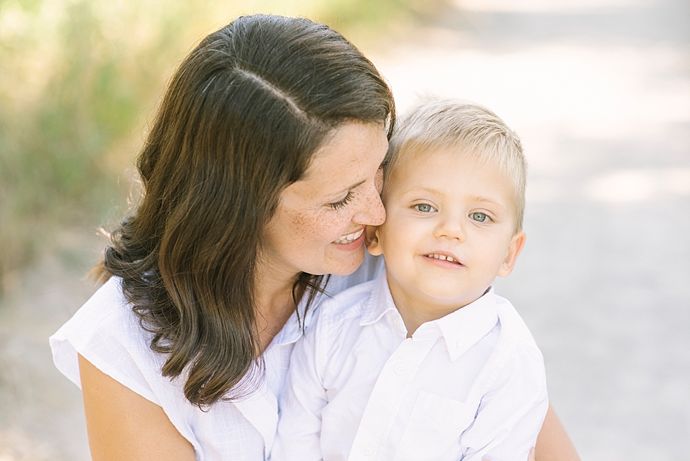 Mom and son during family session in Meridianville AL| Photo by Jessica Lee Photography