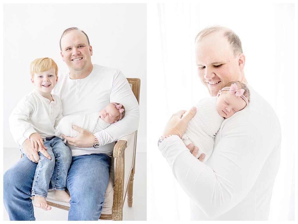 Jessica Lee Photography - Dad with Newborn and Toddler